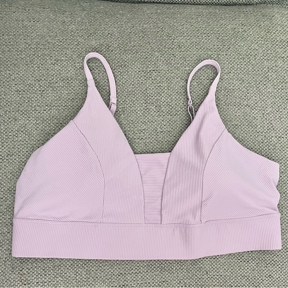 Old Navy Lavender Ribbed Sports Bra